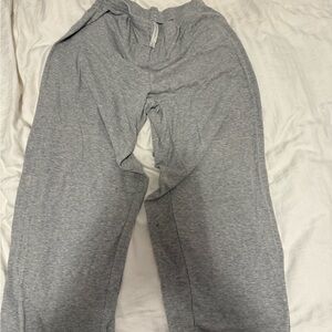 Babaton Heather Gray Ribbed Pants